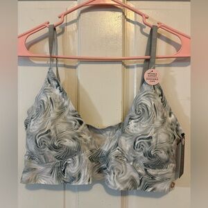 Danskin NWT‎ Gray Tie Dye Invisible Support Removable Cups Size XL